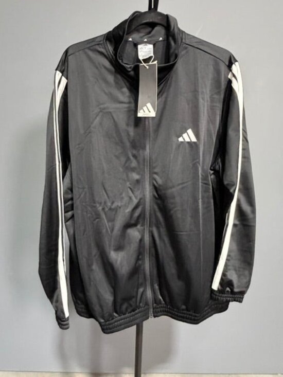 adidas Jackets & Blazers - adidas Womens Multi Sprt Track Zip Up - 3 Stripe - Black/White 2XL